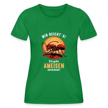 Ant Ameisen Ameise - Frauen Funktions-T-Shirt - Kelly Green - Vorne - AI Model Female 172 dark (172cm)