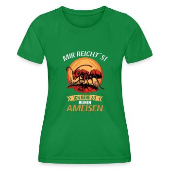 Ant Ameisen Ameise - Frauen Funktions-T-Shirt - Kelly Green - Vorne - AI Model Female 172 dark (172cm)