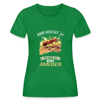 Ant Ameisen Ameise - Frauen Funktions-T-Shirt - Kelly Green - Vorne - AI Model Female 172 dark (172cm)