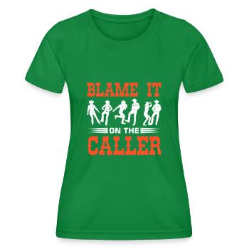 Witziger Square Dance Spruch - Frauen Funktions-T-Shirt - Kelly Green - Vorne - AI Model Female 172 dark (172cm)