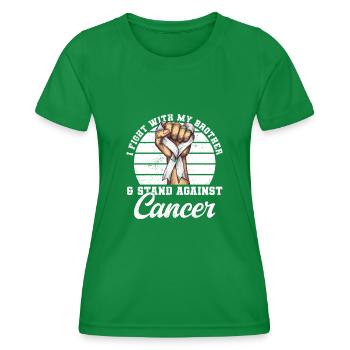 Lungenkrebs-Bewusstseinsmonat Weiße Schleife - Frauen Funktions-T-Shirt - Kelly Green - Vorne - AI Model Female 172 dark (172cm)
