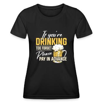 Barman Mixologue Si vous êtes - T-shirt sport Femme - noir - Devant - AI Model Female 172 light (172cm)