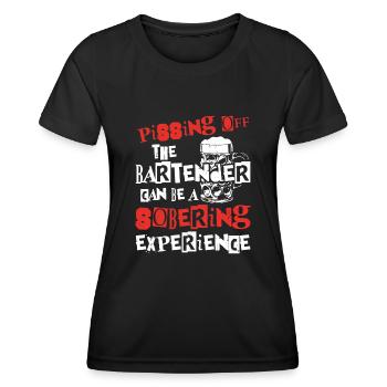 Bartender Mixologist Pissing Off - Women's Functional T-Shirt - black - Front - AI Model Female 172 light (172cm)