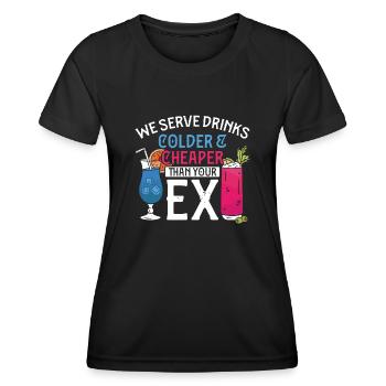 Bartender Mixologist We Serve - Frauen Funktions-T-Shirt - Schwarz - Vorne - AI Model Female 172 light (172cm)
