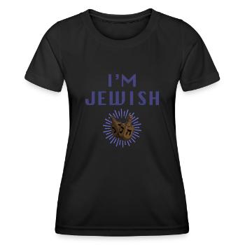 Dreidelspiel Chanukka Jude Spiel Hebräisch - Frauen Funktions-T-Shirt - Schwarz - Vorne - AI Model Female 172 light (172cm)