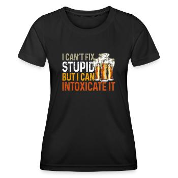 Barman Mixologue Je ne peux pas réparer - T-shirt sport Femme - noir - Devant - AI Model Female 172 light (172cm)