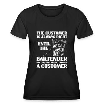 Bartender Mixologist The Customer - Frauen Funktions-T-Shirt - Schwarz - Vorne - AI Model Female 172 light (172cm)