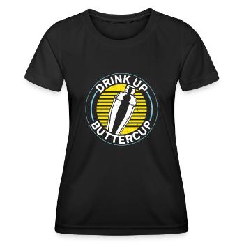 Bartender Mixologist Drink Up - Frauen Funktions-T-Shirt - Schwarz - Vorne - AI Model Female 172 light (172cm)