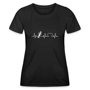 Bartender Mixologist Heartbeat - Frauen Funktions-T-Shirt - Schwarz - Vorne - AI Model Female 172 light (172cm)