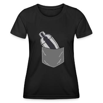Bartender Mixologist Pocket - Women's Functional T-Shirt - black - Front - AI Model Female 172 light (172cm)