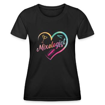 Bartender Mixologist Heart - Frauen Funktions-T-Shirt - Schwarz - Vorne - AI Model Female 172 light (172cm)