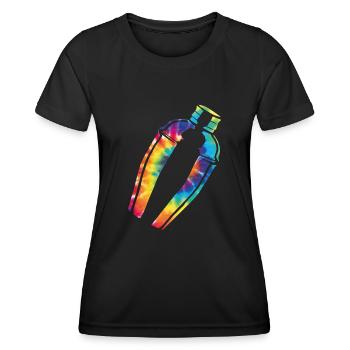 Bartender Mixologist Tie Dye - Women's Functional T-Shirt - black - Front - AI Model Female 172 light (172cm)
