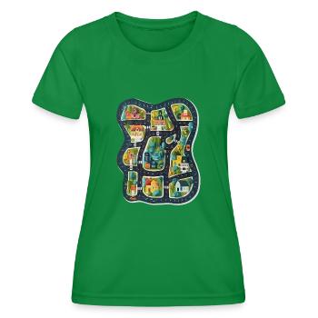 Car Play Mate - Children Give Parent A Massage 2 - Women's Functional T-Shirt - kelly green - Front - AI Model Female 172 dark (172cm)