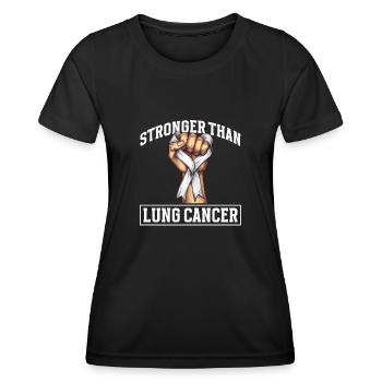 Cancer du poumon Sensibilisation gratuite au cancer du poumon - T-shirt sport Femme - noir - Devant - AI Model Female 172 light (172cm)
