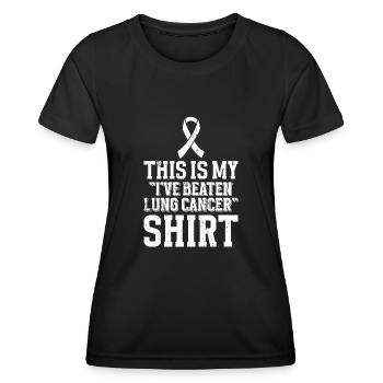 Cancer du poumon Sensibilisation gratuite au cancer du poumon - T-shirt sport Femme - noir - Devant - AI Model Female 172 light (172cm)