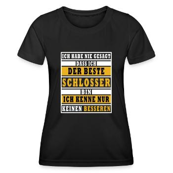 Schlosser Shirt Bester Schlosser aller Zeiten - Frauen Funktions-T-Shirt - Schwarz - Vorne - AI Model Female 172 light (172cm)