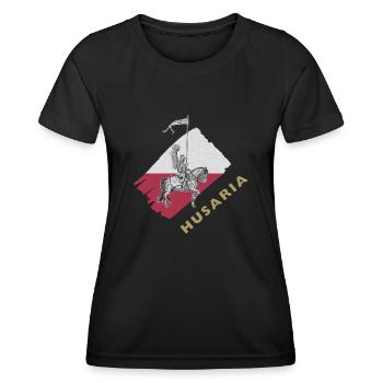 Husaria Husaren schwere Kavallerie Polen Polska - Frauen Funktions-T-Shirt - Schwarz - Vorne - AI Model Female 172 light (172cm)