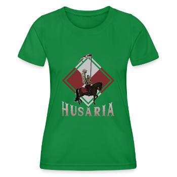 Polen Flagge National Husaria Husaren Kavallerie - Frauen Funktions-T-Shirt - Kelly Green - Vorne - AI Model Female 172 dark (172cm)