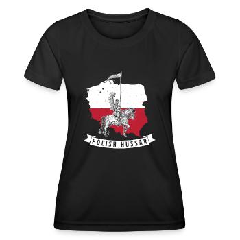 Schwere Kavallerie Militär Polen Husaria Polska Fl - Frauen Funktions-T-Shirt - Schwarz - Vorne - AI Model Female 172 light (172cm)