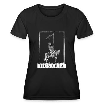 Polnische Kavallerie Husaria Polska Husaren Polen - Frauen Funktions-T-Shirt - Schwarz - Vorne - AI Model Female 172 light (172cm)