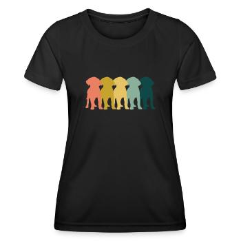 Golden retriever - T-shirt sport Femme - noir - Devant - AI Model Female 172 light (172cm)