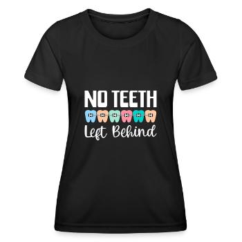 Zahnspange Kieferorthopäde - Frauen Funktions-T-Shirt - Schwarz - Vorne - AI Model Female 172 light (172cm)