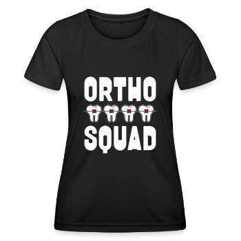 Zahnspange Kieferorthopäde - Frauen Funktions-T-Shirt - Schwarz - Vorne - AI Model Female 172 light (172cm)