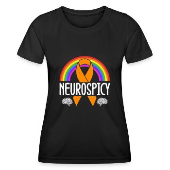 Neurodiversität Neurodivers Autismus Adhs - Frauen Funktions-T-Shirt - Schwarz - Vorne - AI Model Female 172 light (172cm)