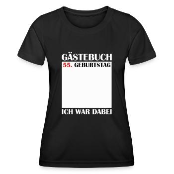 55e anniversaire femmes 55 ans hommes cadeau - T-shirt sport Femme - noir - Devant - AI Model Female 172 light (172cm)