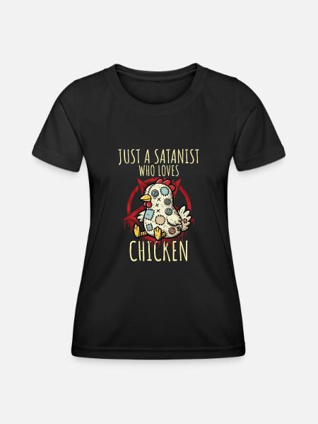 Nur Ein Satanist, Der Den Heavy-metal-spaß Von - Funktionsshirt til damer - sort