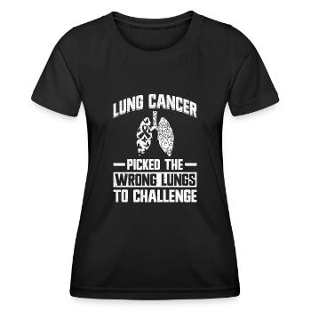 Cancer du poumon Sensibilisation gratuite au cancer du poumon - T-shirt sport Femme - noir - Devant - AI Model Female 172 light (172cm)