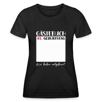 45e anniversaire femmes 45 ans hommes cadeau - T-shirt sport Femme - noir - Devant - AI Model Female 172 light (172cm)