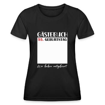 55e anniversaire femmes 55 ans hommes cadeau - T-shirt sport Femme - noir - Devant - AI Model Female 172 light (172cm)