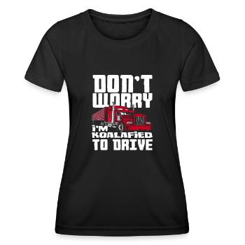 Truck Driver Exam Gift Idea - Women's Functional T-Shirt - black - Front - AI Model Female 172 light (172cm)