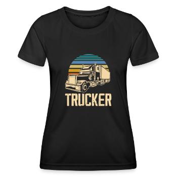 Truck driver - Women's Functional T-Shirt - black - Front - AI Model Female 172 light (172cm)