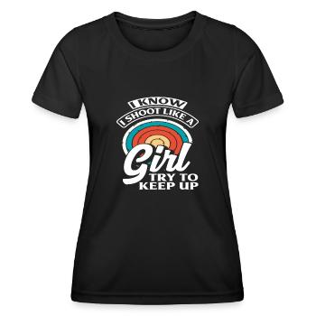 Archery Girl Archery - Women's Functional T-Shirt - black - Front - AI Model Female 172 light (172cm)