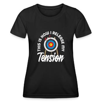 Archer Saying Archery - Women's Functional T-Shirt - black - Front - AI Model Female 172 light (172cm)