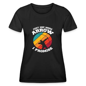 Arrow Bow Retro Archery - Women's Functional T-Shirt - black - Front - AI Model Female 172 light (172cm)