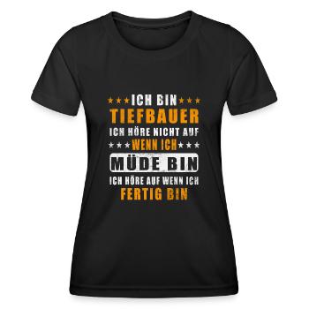 Tiefbauer Straßenbauer Tiefbau Geschenk - Frauen Funktions-T-Shirt - Schwarz - Vorne - AI Model Female 172 light (172cm)