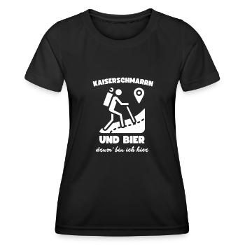 Kaiserschmarrn Und Bier Drum Bin Ich Hier Austria - Frauen Funktions-T-Shirt - Schwarz - Vorne - AI Model Female 172 light (172cm)