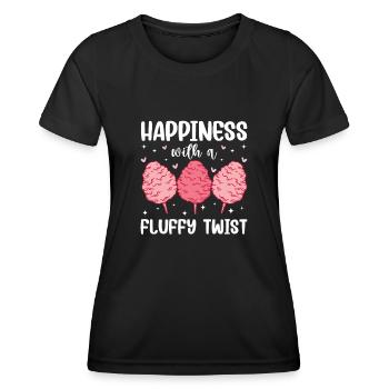 Cotton Candy Happiness Fluffy Twist Gift - Women's Functional T-Shirt - black - Front - AI Model Female 172 light (172cm)