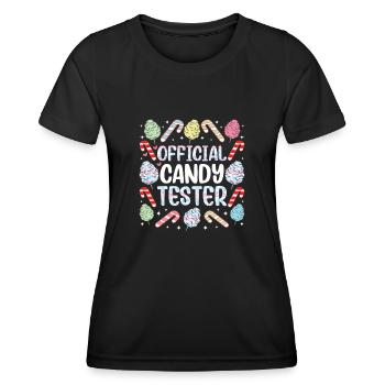 Funfair Cotton Candy Candy Pink Blue Sugar - Women's Functional T-Shirt - black - Front - AI Model Female 172 light (172cm)