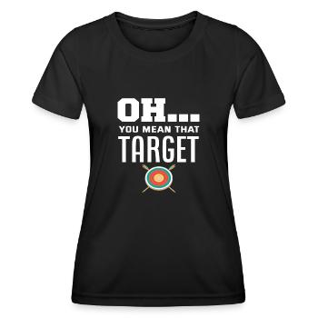 Archer Archery Pun - Women's Functional T-Shirt - black - Front - AI Model Female 172 light (172cm)
