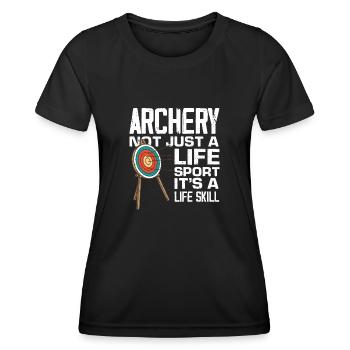 Archery Life Sports Archery - Women's Functional T-Shirt - black - Front - AI Model Female 172 light (172cm)