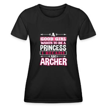 Love Archery Archery - Women's Functional T-Shirt - black - Front - AI Model Female 172 light (172cm)