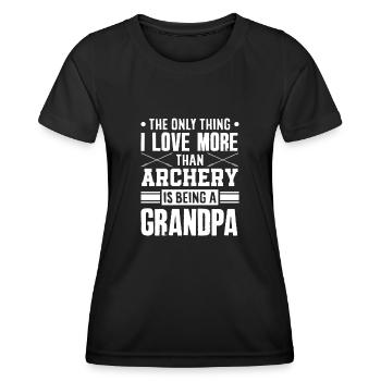 Archery Grandpa Archery - Women's Functional T-Shirt - black - Front - AI Model Female 172 light (172cm)