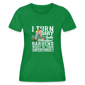 Landscaper - Women's Functional T-Shirt - kelly green - Front - AI Model Female 172 dark (172cm)