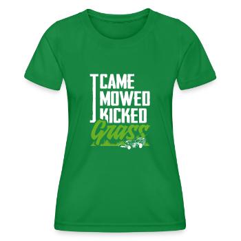 Landscaper Grass Mowing - Women's Functional T-Shirt - kelly green - Front - AI Model Female 172 dark (172cm)