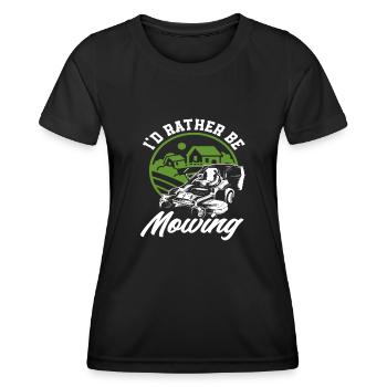 Paysagiste Horticulture Tonte de pelouse - T-shirt sport Femme - noir - Devant - AI Model Female 172 light (172cm)