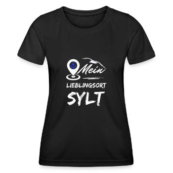 Sylt mon endroit préféré-l’île préférée Sylt-Möwe - T-shirt sport Femme - noir - Devant - AI Model Female 172 light (172cm)
